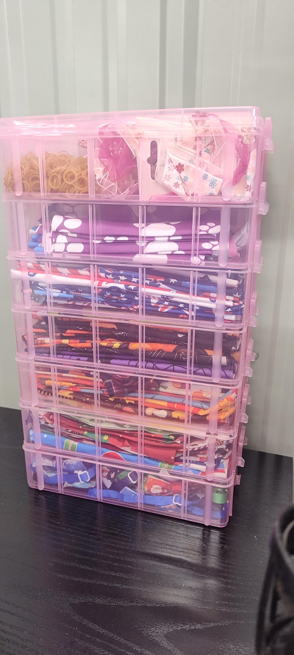 7 Layers Stackable Storage Container, 70 Adjustable Compartments (White) Perfect for Kids Toys, Art Crafts, Jewelry, Supplies, Mini Case & Letter Sticker Included customer photo 1