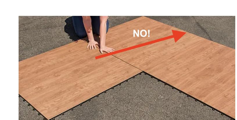 Portable Dance Floor, Interlocking Dance Floor Tiles, Lightweight Plastic Modular Kit (5' X 5'), Dark Maple Finish, 45 Piece (25 Sq Ft) customer photo 2