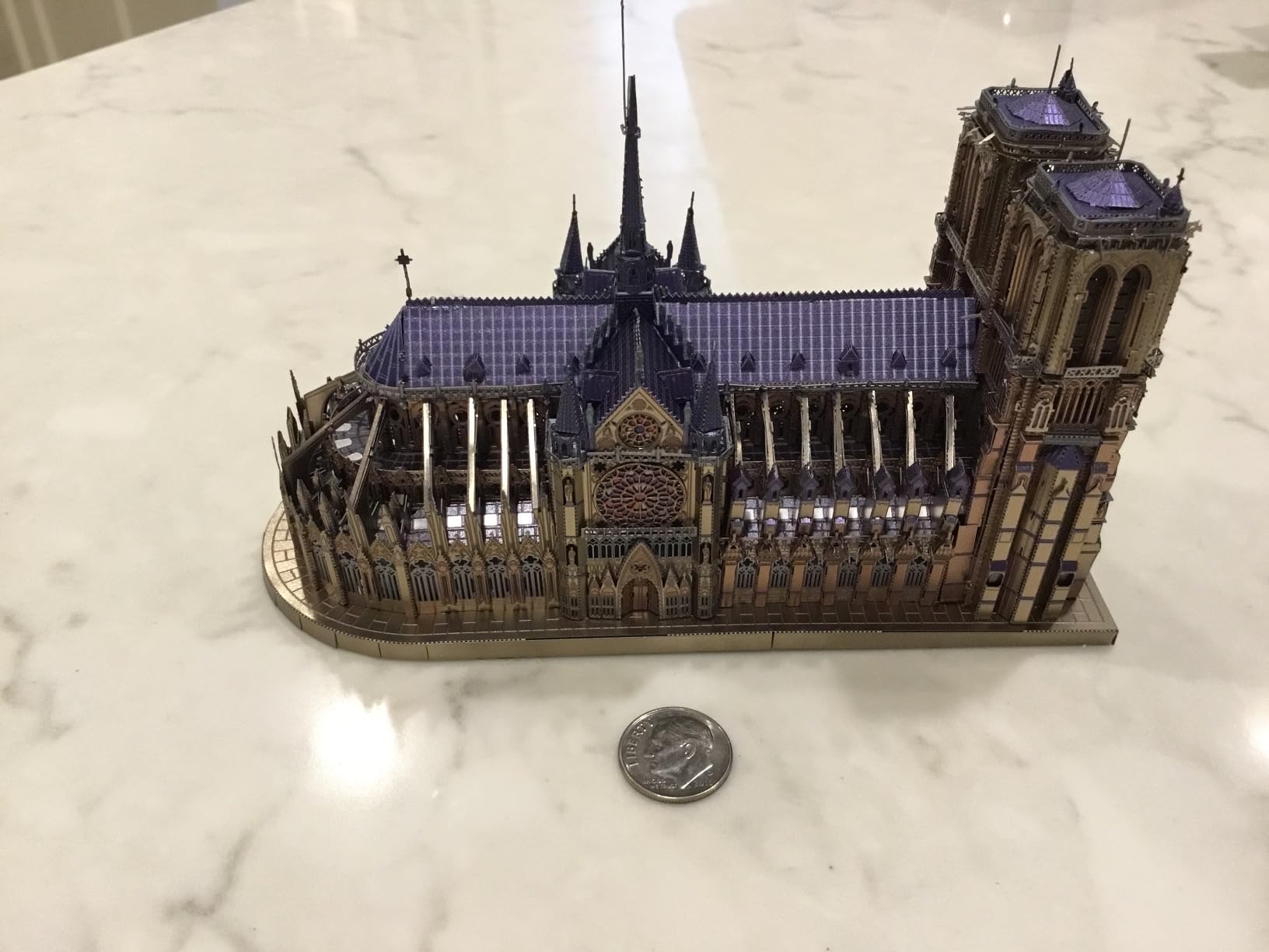 Piececool 3D Metal Puzzles for Adults and Teens, Notre Dame De Paris Church Metal Model Kit, Challenge French Cathedral Brain Teaser Architecture Building Blocks Puzzle, 382 Pcs customer photo 2