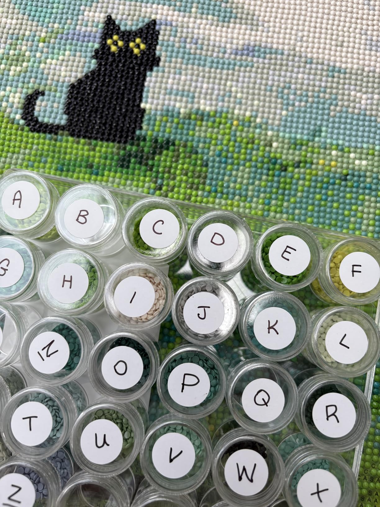 Embroidery Diamond Storage Box, 30PCS Big Clear Plastic Bead Containers with Silicone Funnel customer photo 2