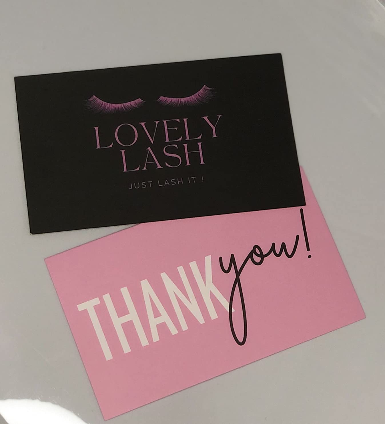 RXBC2011 Thank You for your support Cards Handwritten Lettering Design Thank you small business Card 2x3.5 Inch Pack of 100 customer photo 1