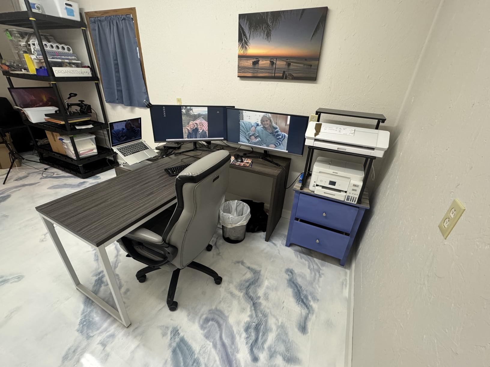 Everflow MPC Epoxy Resin Floor Coating Kit, Grey, 3 Gallon | Garage floor epoxy kit. 100% solids, self-leveling epoxy floor coating. Durable finish for garages and basements. customer photo 1