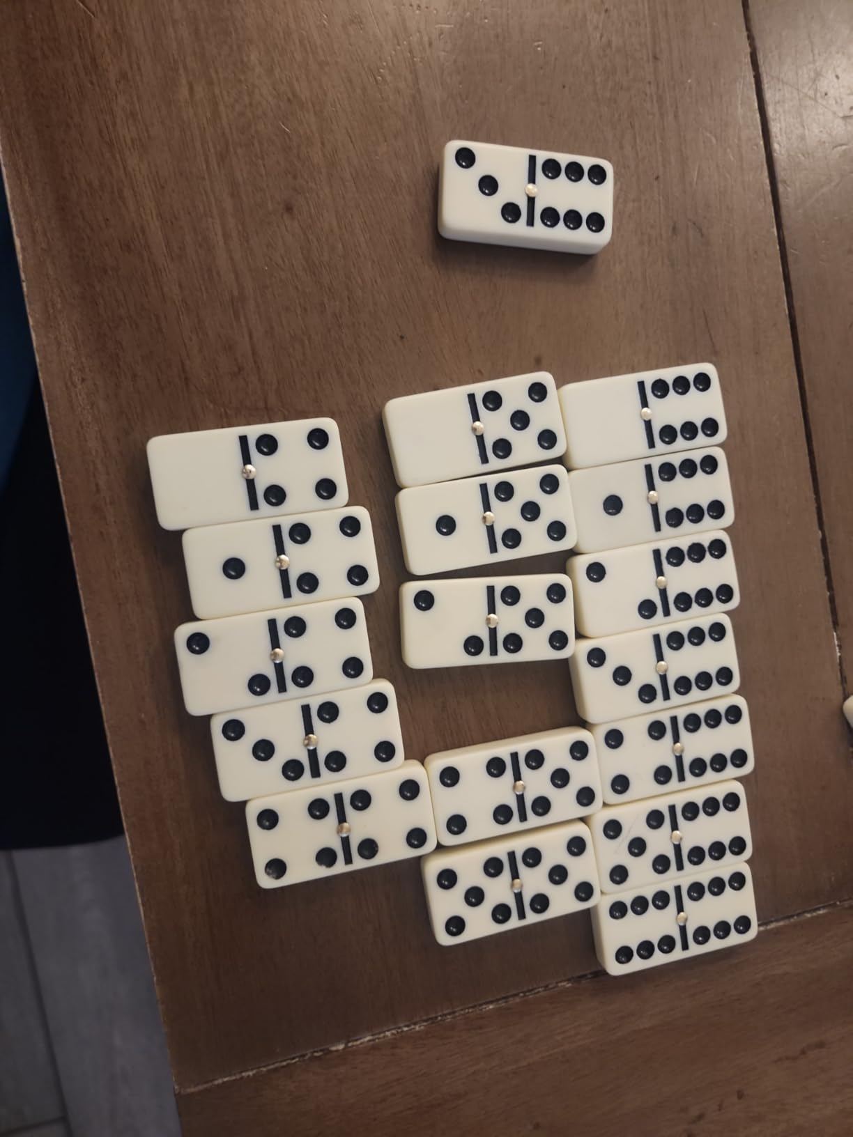 Queensell Dominos Set for Adults, Double 6 Dominoes Set with 28 Tiles in Wooden Case, Classic Dominoes, Family Board Game for Kids & Adults, Travel Game for Family Game Night customer photo 2