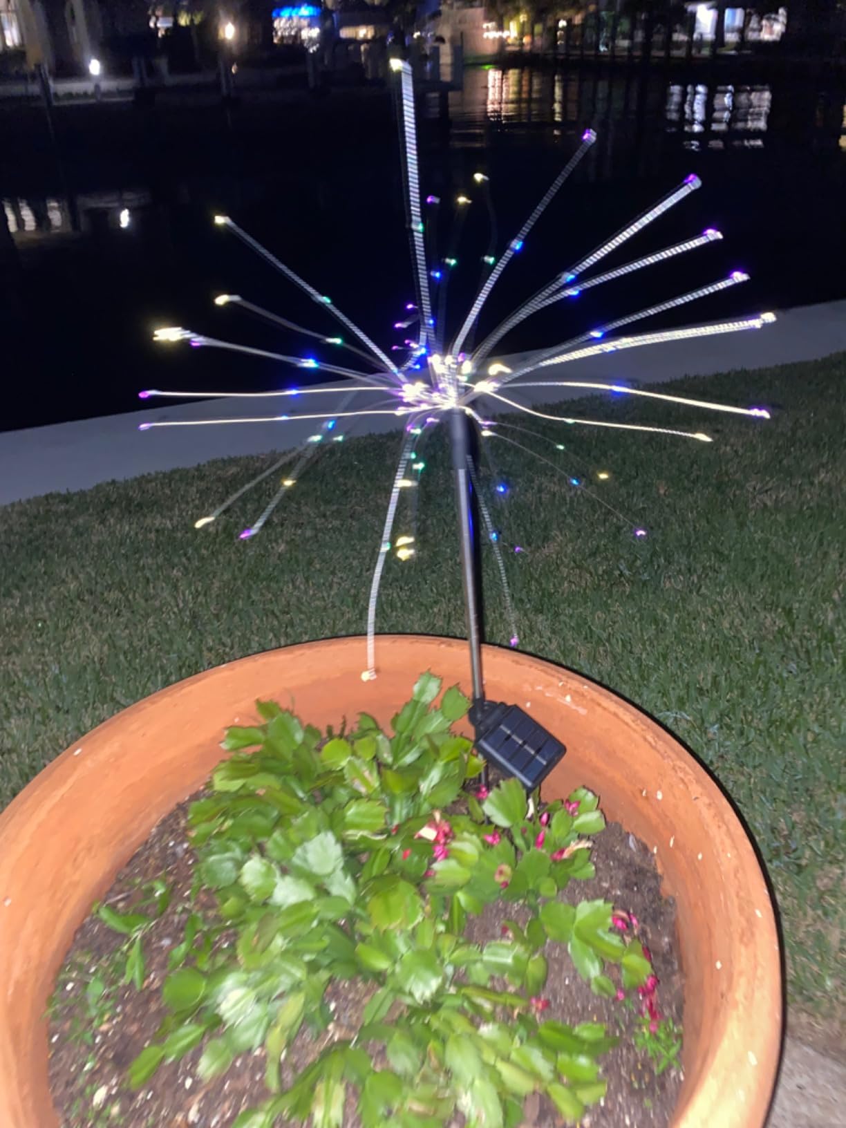Solar Garden Lights for Outdoor Decor, Waterproof 2 Pack Solar Powered Firework Stake 120 LED Sparklers String Lights for Yard Pathway 4th of July Decorations(Colorful) customer photo 2