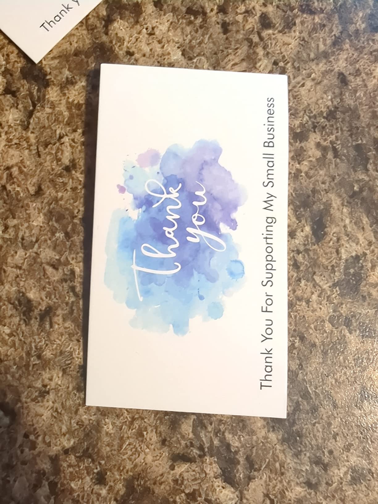 OKIO 200 PCS Thank You for Supporting My Small Business Cards in 4 Elegant Watercolor Style Designs (3.5
