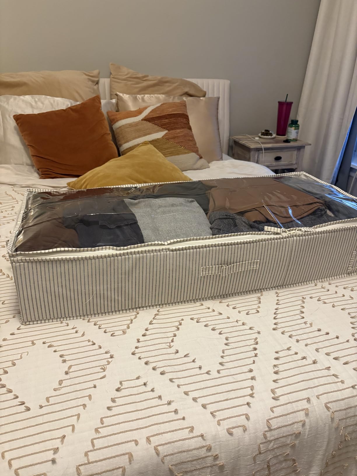 StorageWorks 6 Inch Low Profile Under Bed Storage Containers with Clear Lid | Reinforced Structure, Resists Sagging, Handles & Label Holder, Foldable Stackable Closet Storage for Clothes, Blankets, Toys customer photo 2