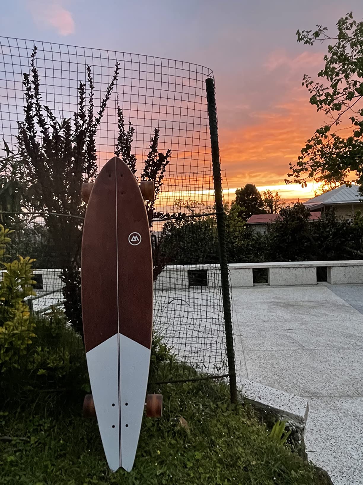 Magneto 40 Inch Pintail Longboard Skateboard | Dark Stained Hard Maple Core Long Board Deck | Cruiser Skateboards, Carver, Freestyle | Skateboard for Adults Teenagers Men Women | Free Skate Tool customer photo 1
