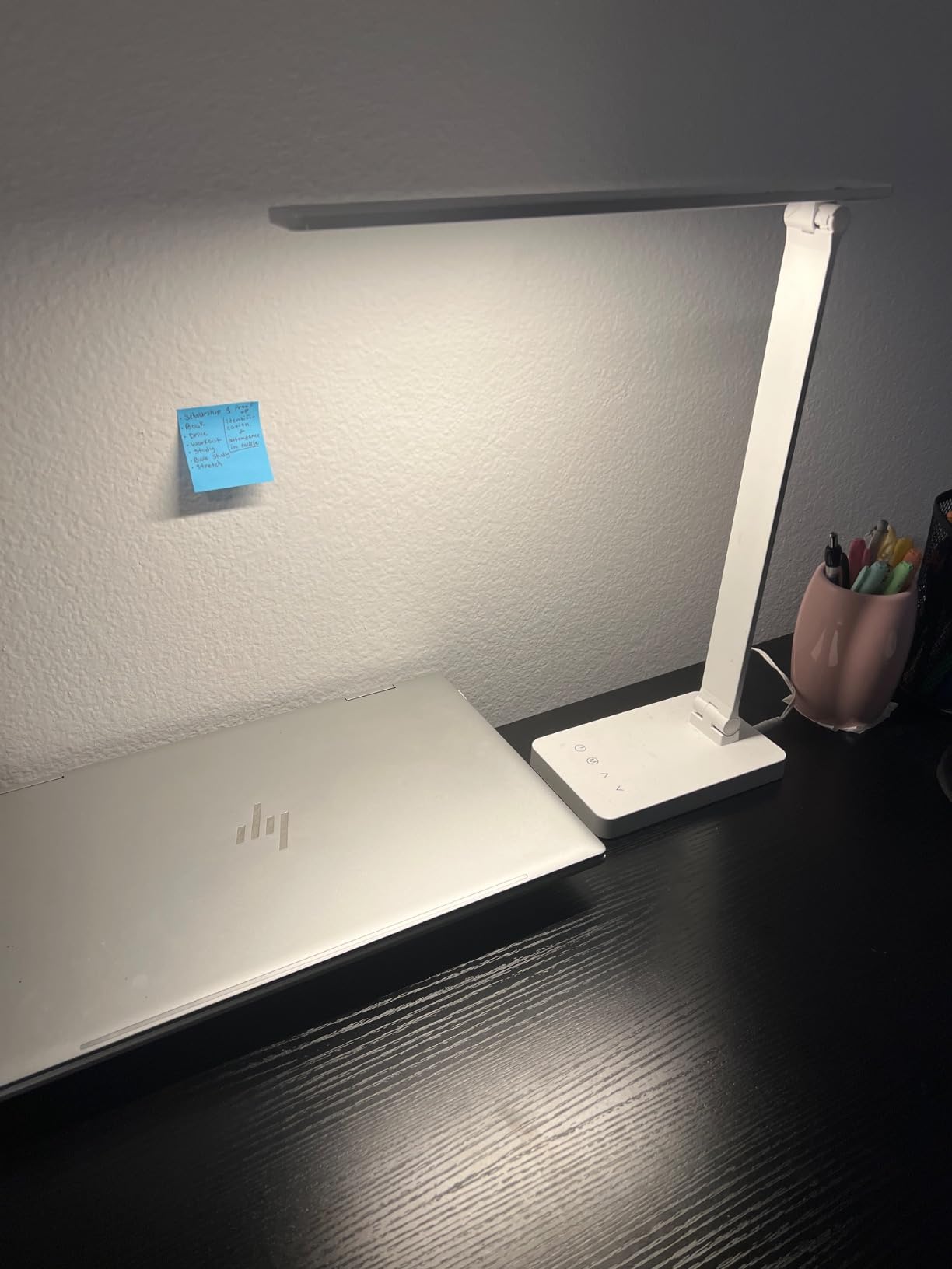 Lepro LED Desk Lamp with USB Charging Port for Dorm Room, 700LM 9.5W, White | Dimmable Table Lamp, 5 Colors 5 Brightness, Eye Caring Task Light for Home Office, Sewing, Crafting, Reading, Nail, Drafts customer photo 2