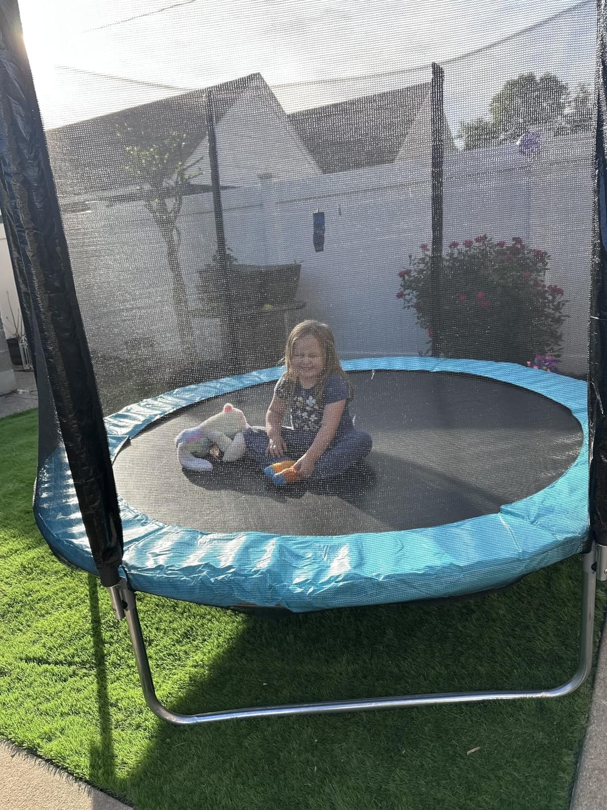 AOTOB Trampoline with Net for Kids Outdoor 8 10 12 14 15FT ASTM 400LBS | Combo Bounce Jump for Kids and Adults Backyard Gymnastics with Socks, Spring Pad, Waterproof Jump Mat, Enclosure & Ladder customer photo 2