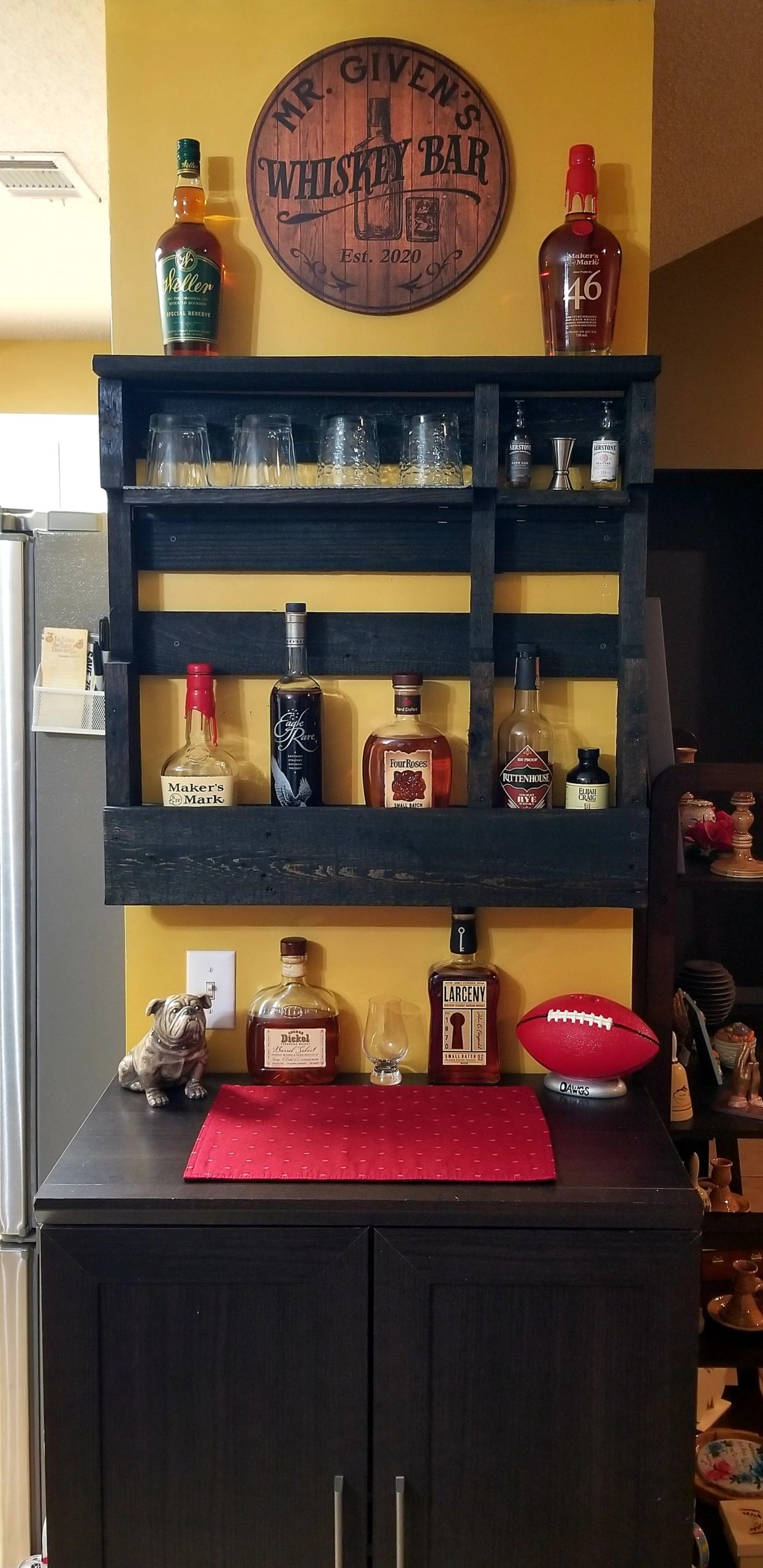 Personalized Bourbon Bar Sign, Custom Round Metal Bar Sign, Aged to Perfection, Made in USA Aluminum Composite Wall Decor for Home Bar customer photo 2