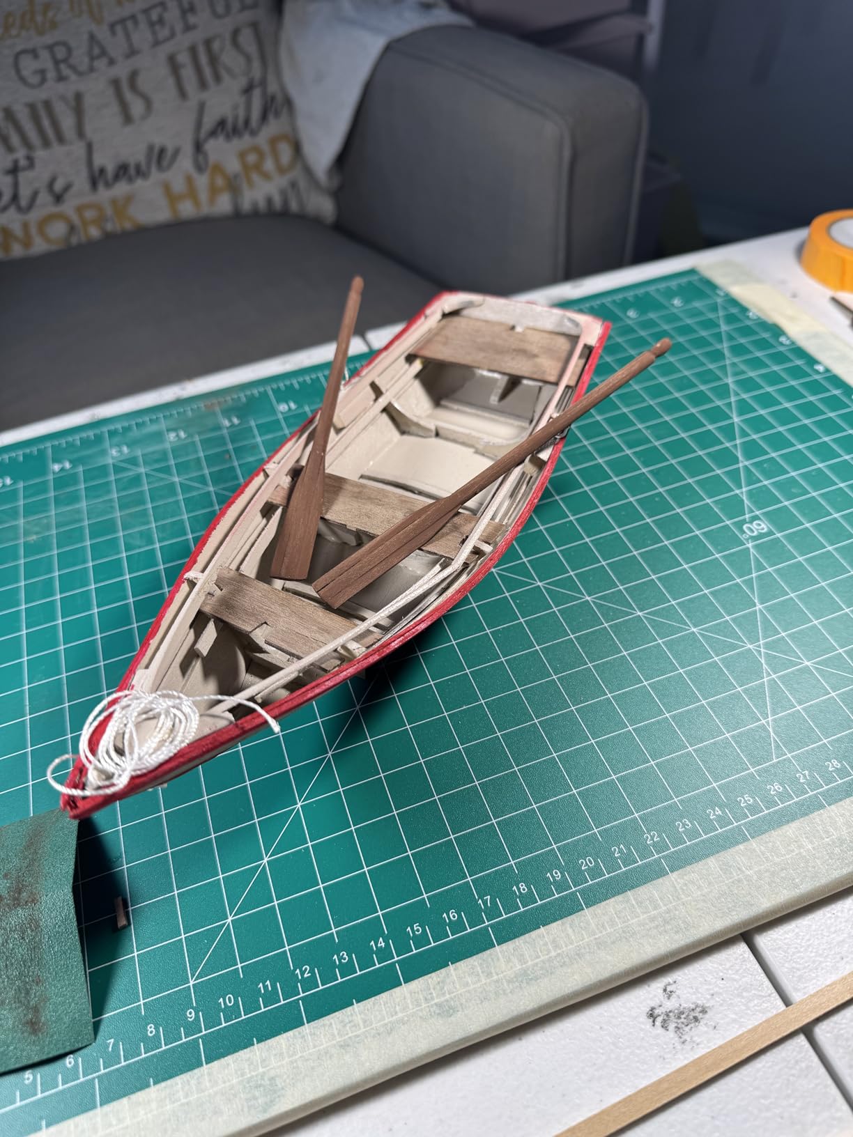 Midwest Dinghy Wooden Ship Model Building Kit for Adults DIY Woodcraft Self Assembly customer photo 2