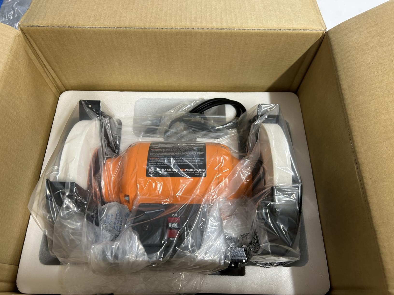 WEN BG4286 3-Amp 8-Inch Slow Speed Bench Grinder customer photo 2