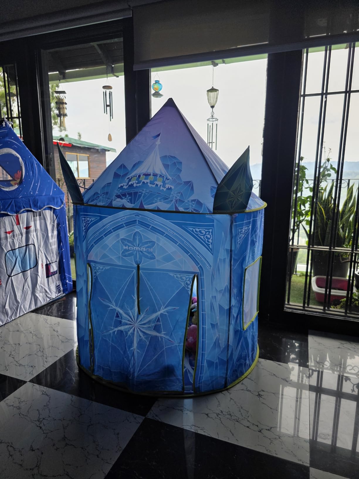 Hamdol Princess Play Tent for Girls, Frozen Toy, Ice Castle Kids Playhouse for Indoor & Outdoor, Imaginative Castle Tent with Carry Bag, Perfect Easter, Birthday & Valentine Gift for Girls Ages 2-8 customer photo 1