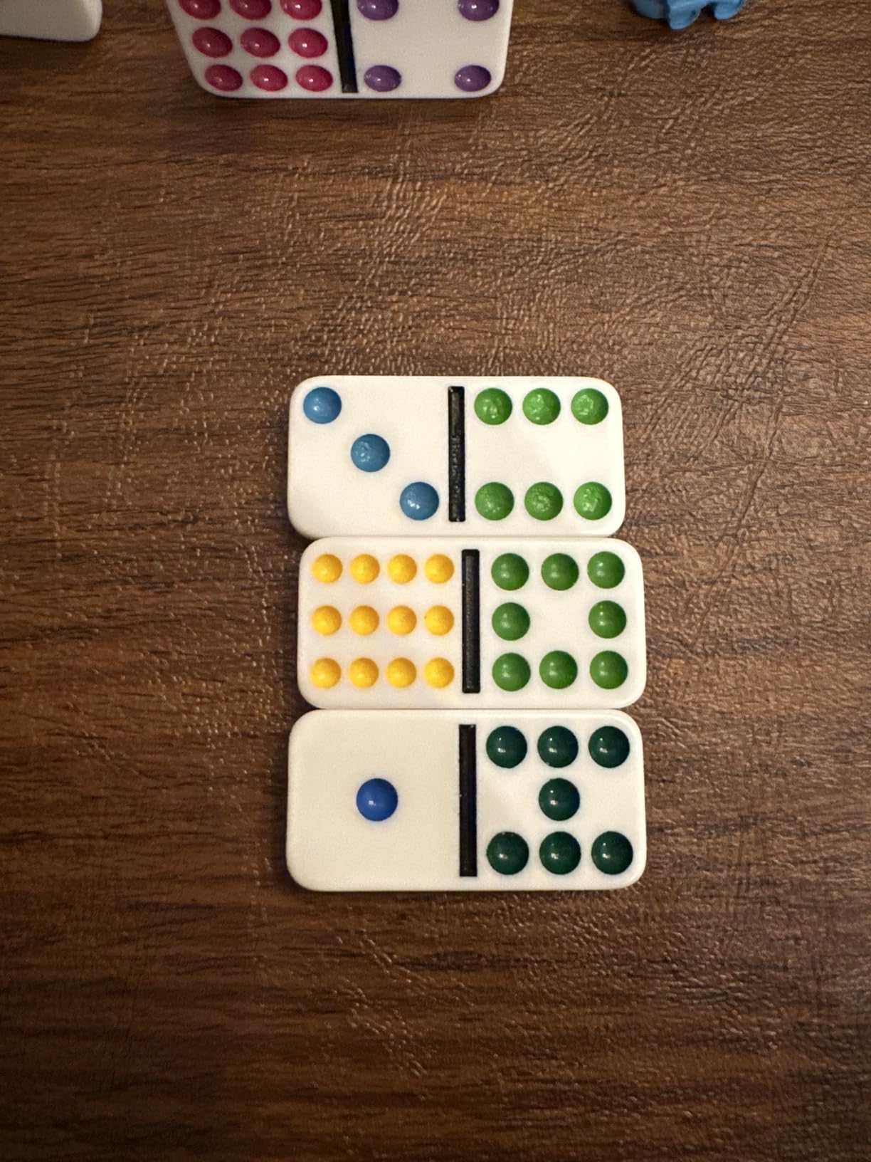 Queensell Mexican Train Dominoes Set with Wooden Hub, Domino Tile Board Games - Double 12 Dominos Set for Family Game Night for Adults and Kids Ages 8 and up customer photo 2