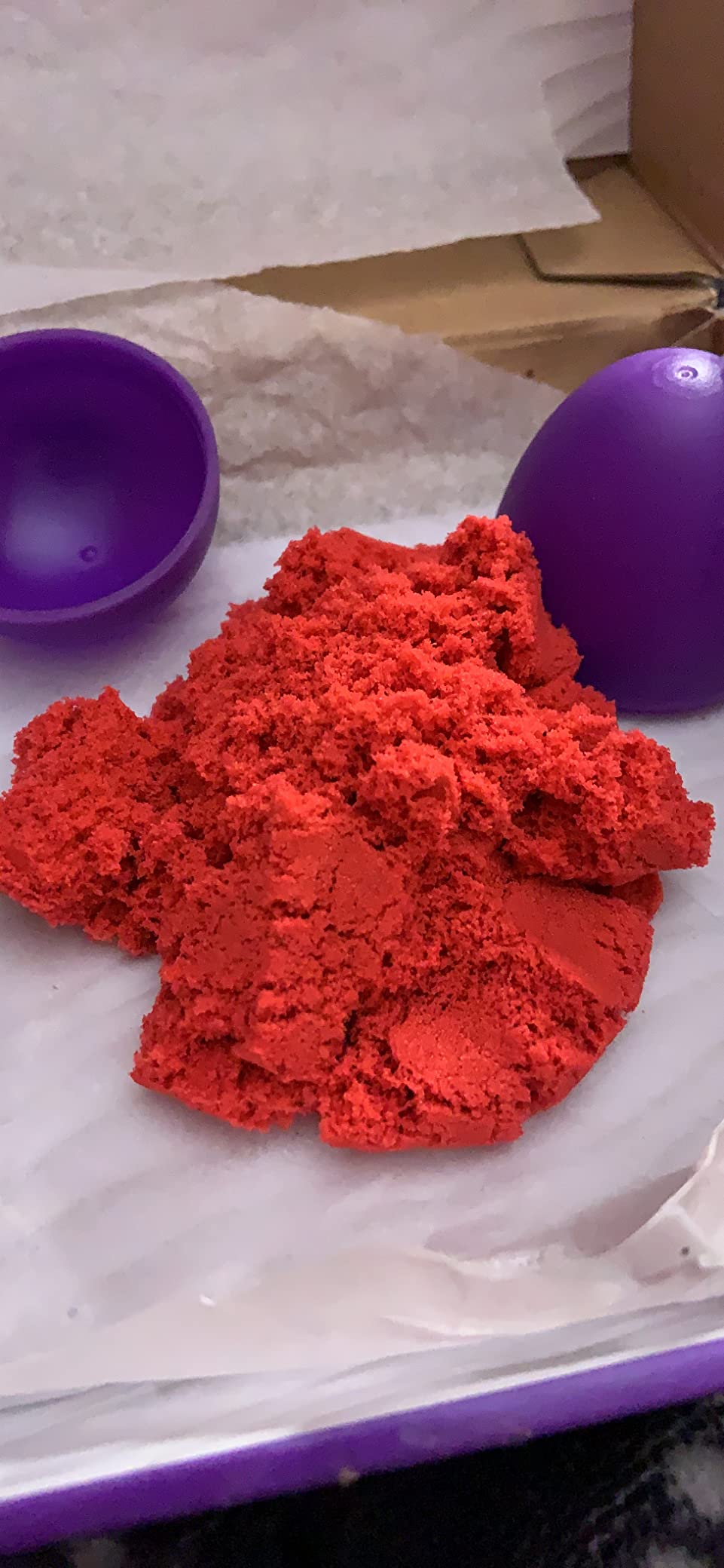Kinetic Sand Eggs 20-Pack Carton, Moldable Play Sand Sensory Toys, Ages 3+ | 20 Eggs Filled with Red, Yellow & Blue Sand, Creative Open-Ended Play, Perfect in Party Favors, Goodie Bags, Classroom Prizes customer photo 1