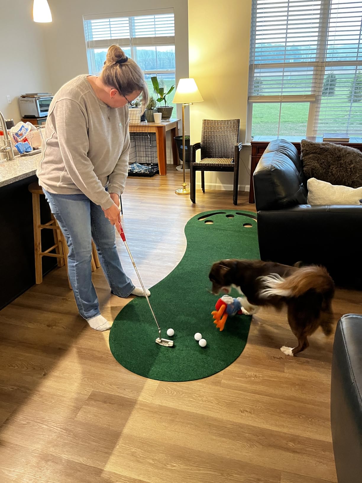 PUTT-A-BOUT Par Three Plus Golf Putting Green (3' x 9') customer photo 2