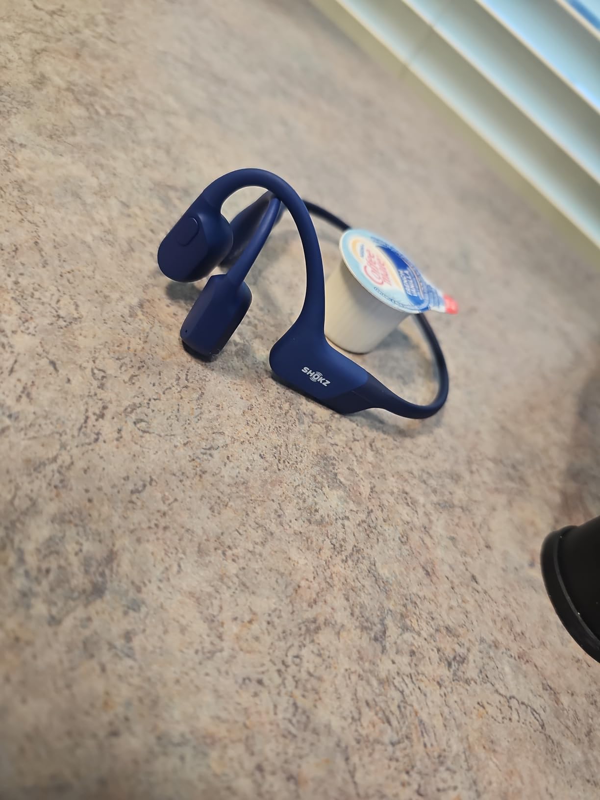 SHOKZ OpenRun Mini Bone Conduction Open-Ear Bluetooth Headphones, Black | Bundle with Sweat Headband; Open ear comfort; Lightweight & Secure fit; IP67 water resistance; 8H battery; Running/Cycling customer photo 2