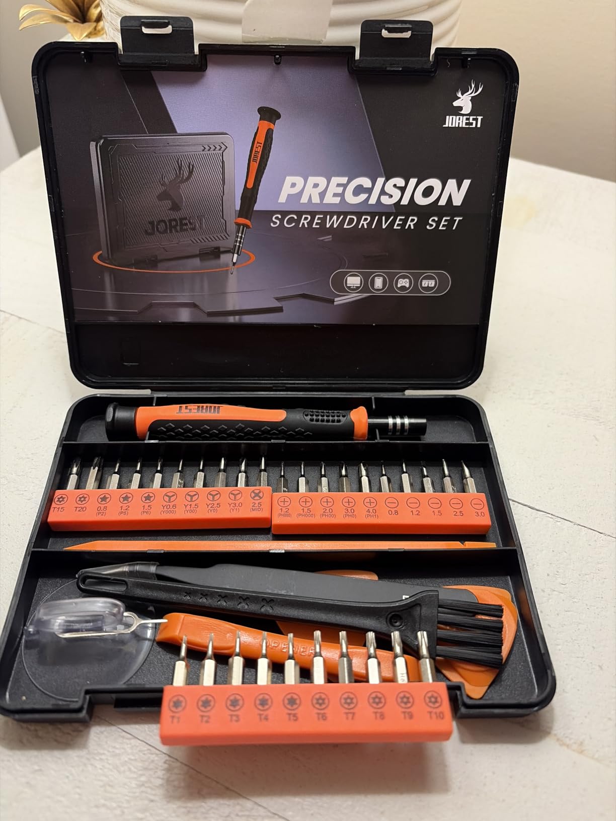 JOREST Small Precision Screwdriver Set with Torx Triwing Phillips, Mini Repair Tool Kit for Macbook, Computer, Laptop, PC, iPhone, PS5, Xbox, Switch, Glasses, Watch, Ring Doorbell, Electronics customer photo 2