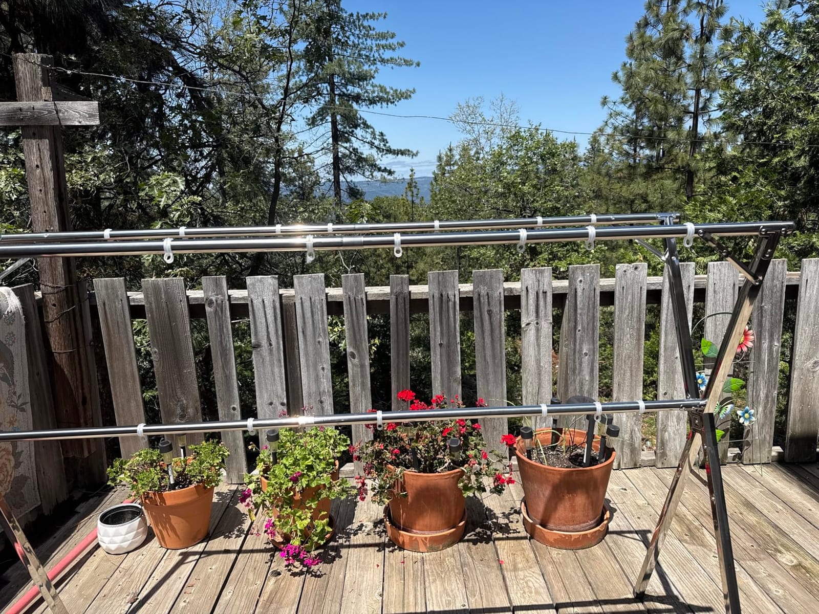 JAUREE 95 Inches Clothes Drying Rack, Heavy Duty Stainless Steel Laundry Rack with 20 Windproof Hooks customer photo 1