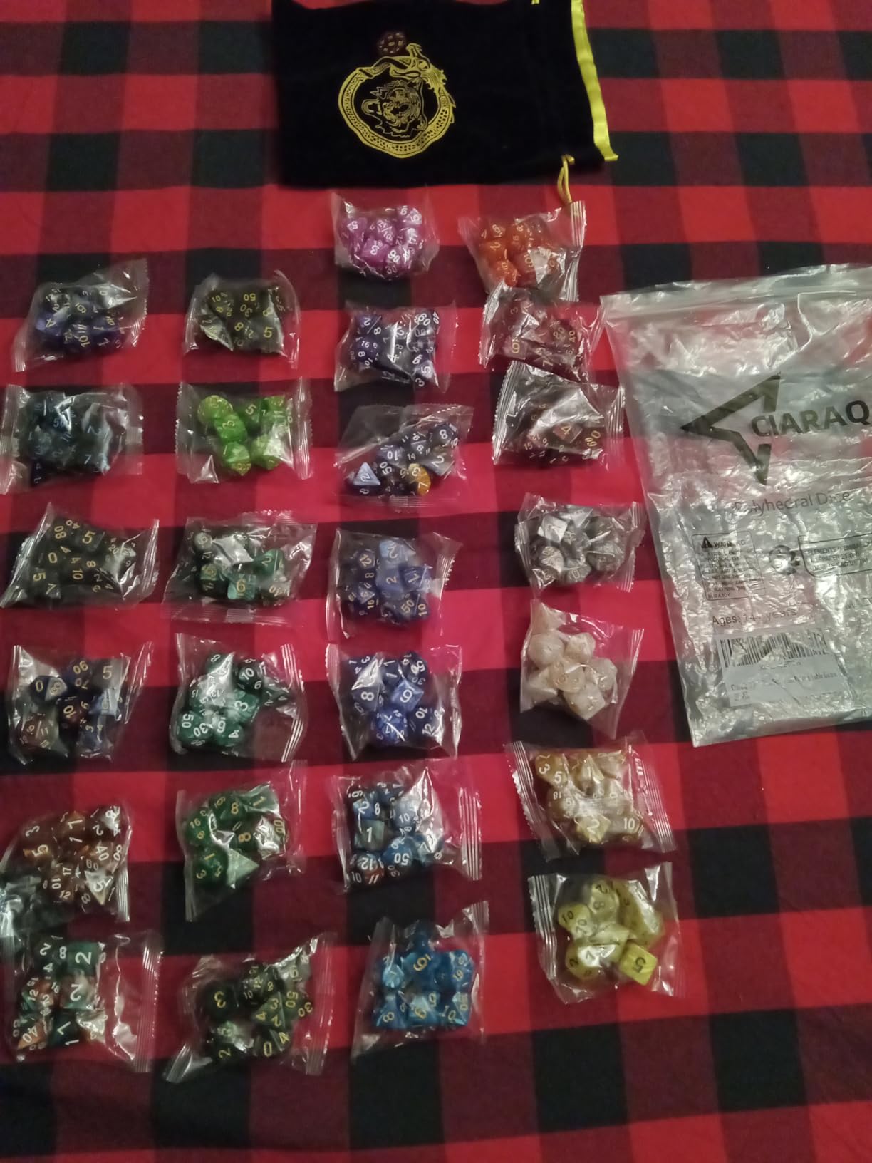CiaraQ 182pcs Polyhedral Dice Set for Dungeon and Dragons MTG Table Games | 26 Role-Playing Dice Sets for D&D with Storage Bag customer photo 2