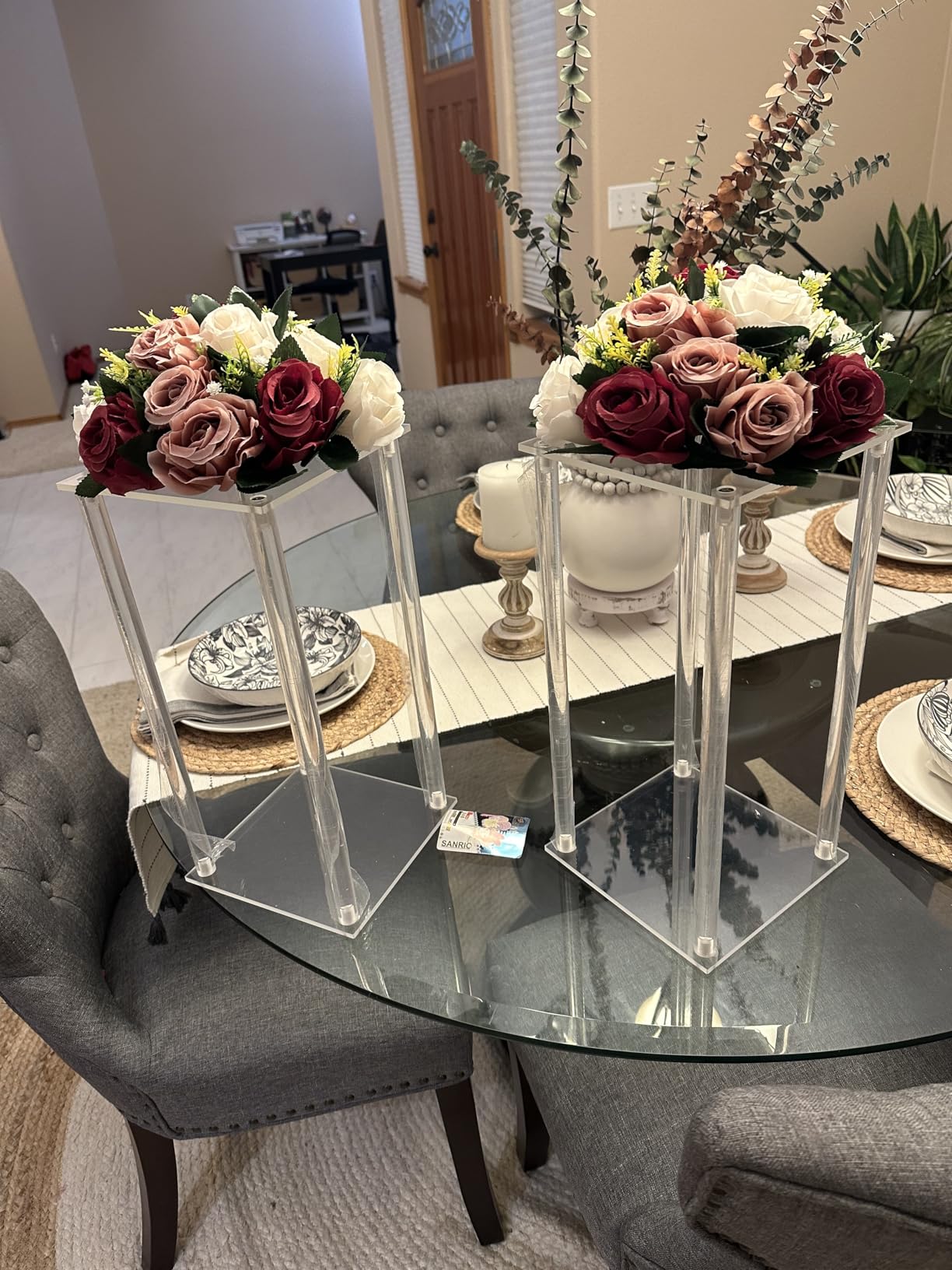 NUPTIO Acrylic Vase Centerpiece Stand, 31.5