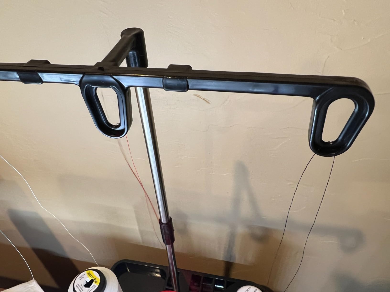 New brothread Light Weight Thread Stand - Black | 3 Spools Holder, Domestic Embroidery and Sewing Machines customer photo 1