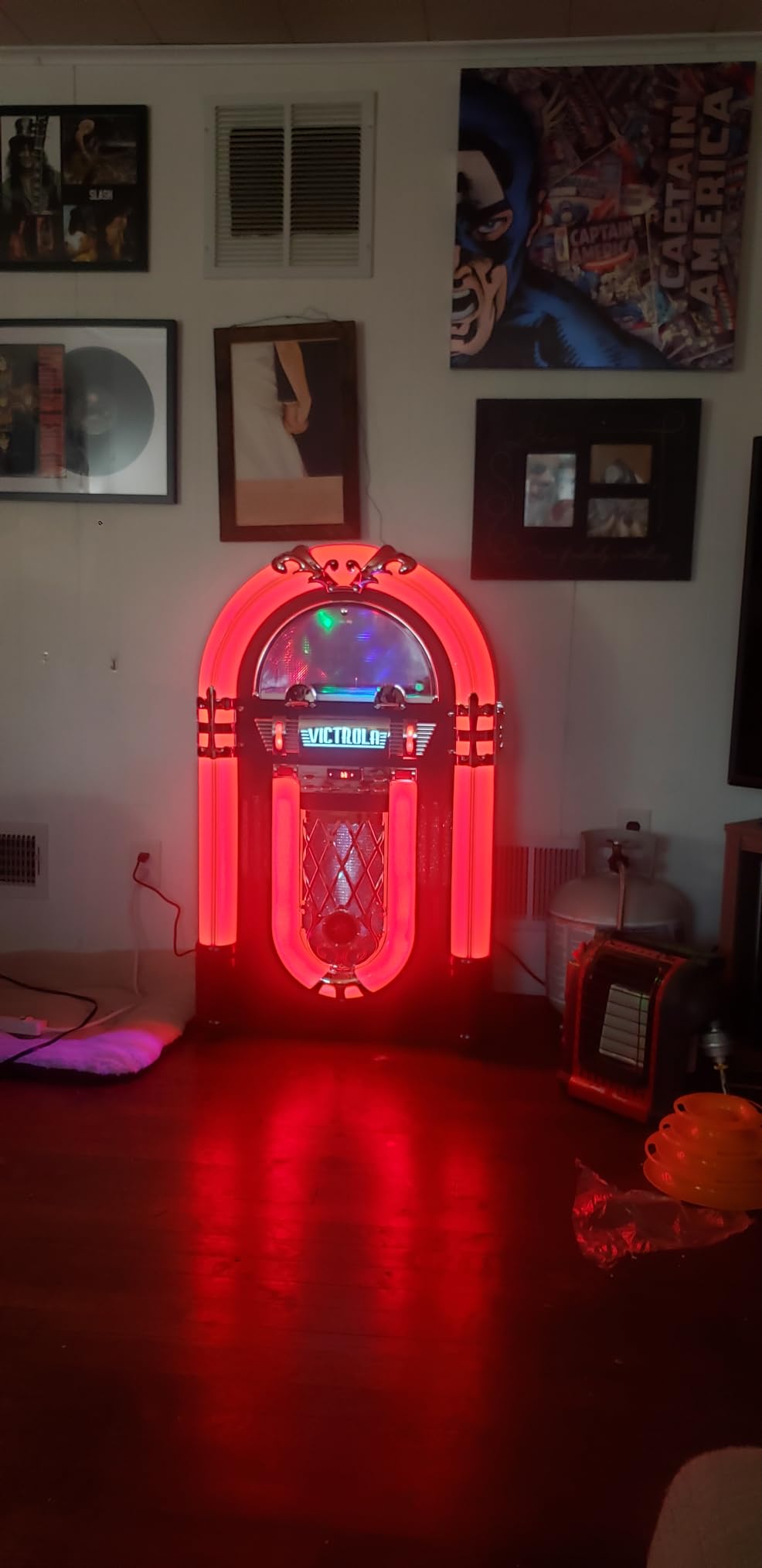 Victrola Mayfield - Full-Size Jukebox Bluetooth Record Player - Black Ash | 3-speed turntable, FM radio, Bluetooth streaming customer photo 1