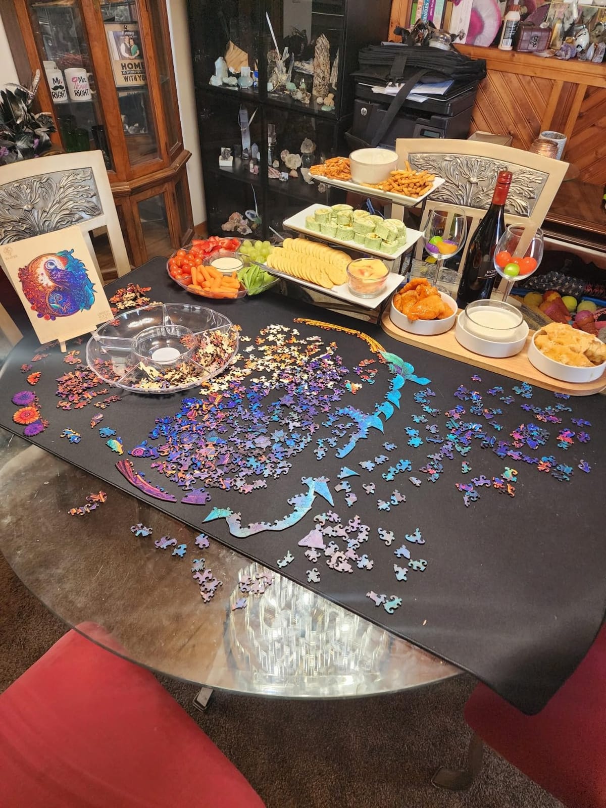 Premium Puzzle Mat - 26 x 47 Inches - Up to 1500 Pieces - Jigsaw Puzzle Roll Up Mat - Non Slip Rubber Bottom - Soft Polyester Surface - with Gift Packaging customer photo 2