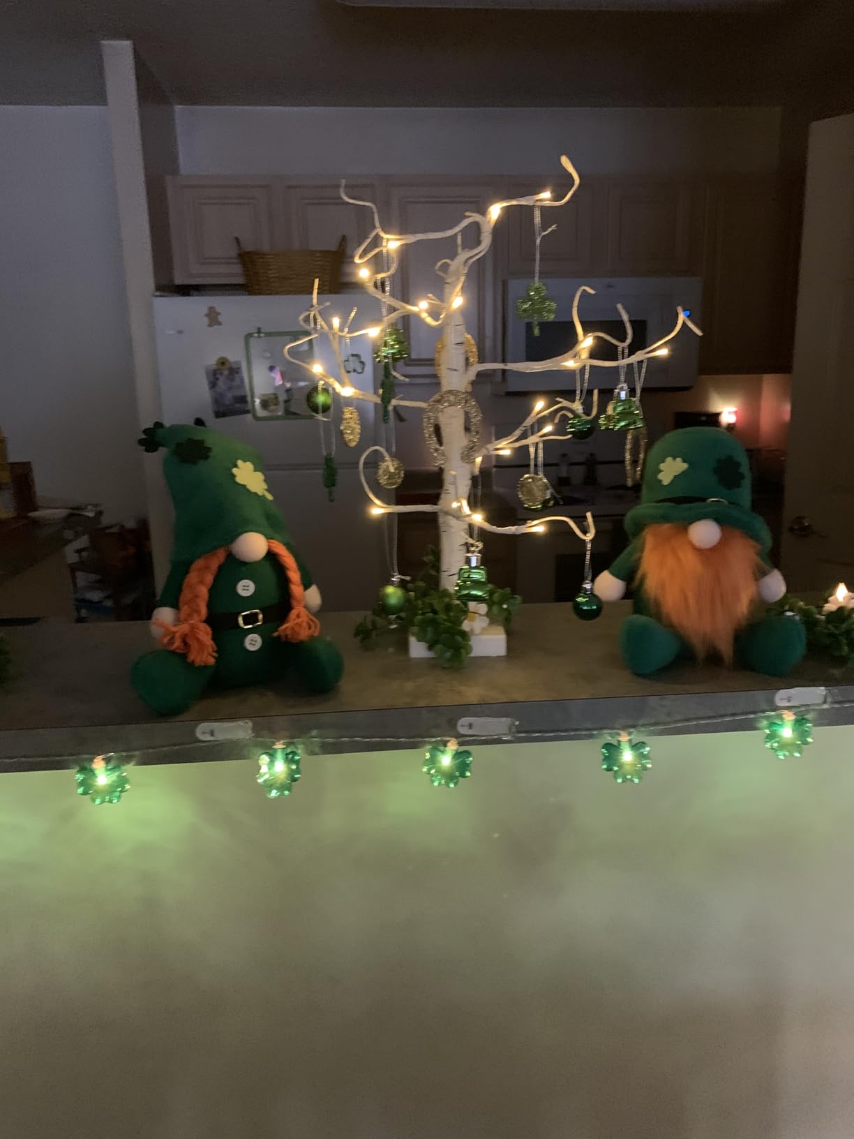St Patricks Day Decorations - St Patricks Day Leprechaun Gnomes | st patricks day decor for home, indoor, table, office, plush shamrock gnomes, table centerpiece customer photo 1