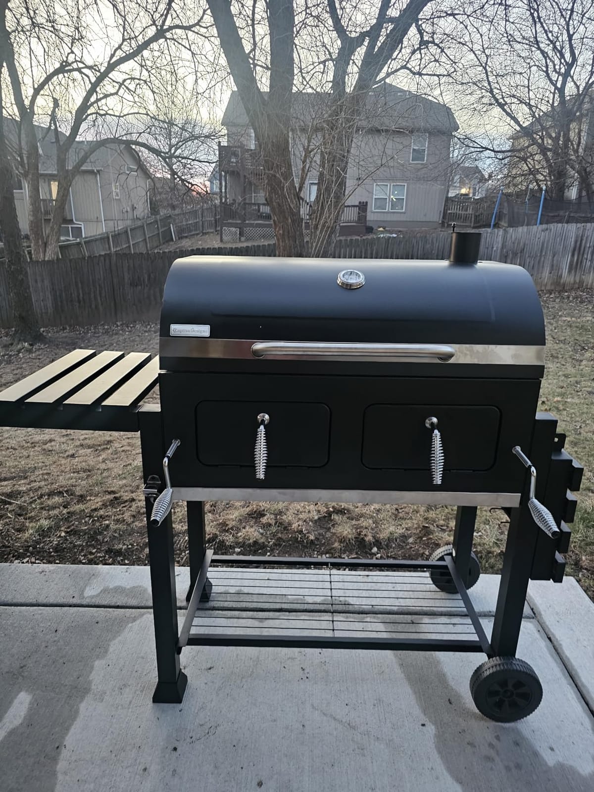 Captiva Designs Charcoal Grill Extra Large Barbecue Grill, 794 sq in, Outdoor BBQ with 2 Individual Lifting Charcoal Trays and Foldable Side Tables customer photo 2