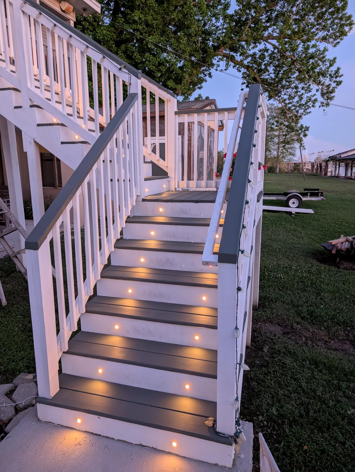 HIBOITEC Recessed LED Deck Light Kits (16 Pack), 12V Low Voltage Landscape Lighting IP67 Waterproof Outdoor Step Stair Lights Warm White Deck Lighting for Garden Yard Steps Stair Patio Floor Decoration customer photo 1