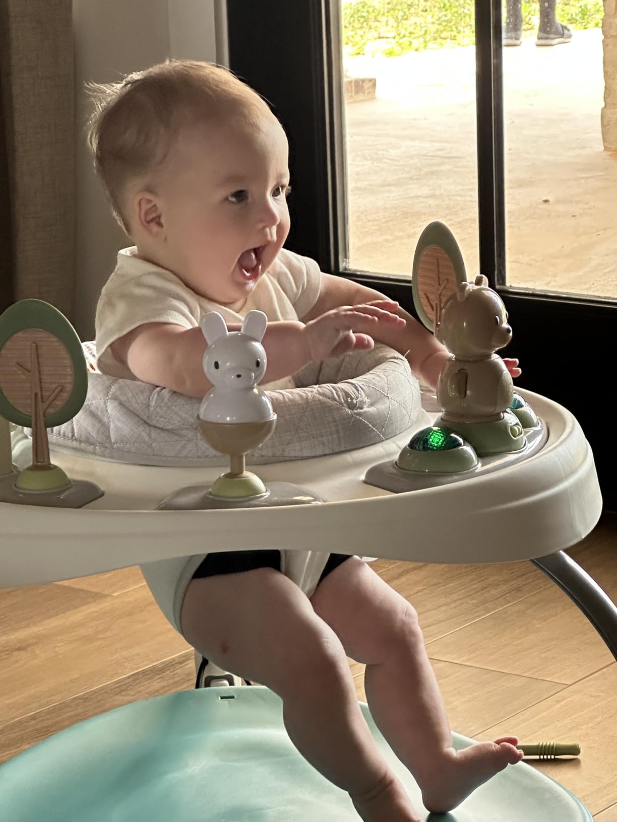 Ingenuity Spring & Sprout 2-in-1 Baby Activity Center Jumper and Table with Infant Toys - Ages 6 Months +, First Forest customer photo 1