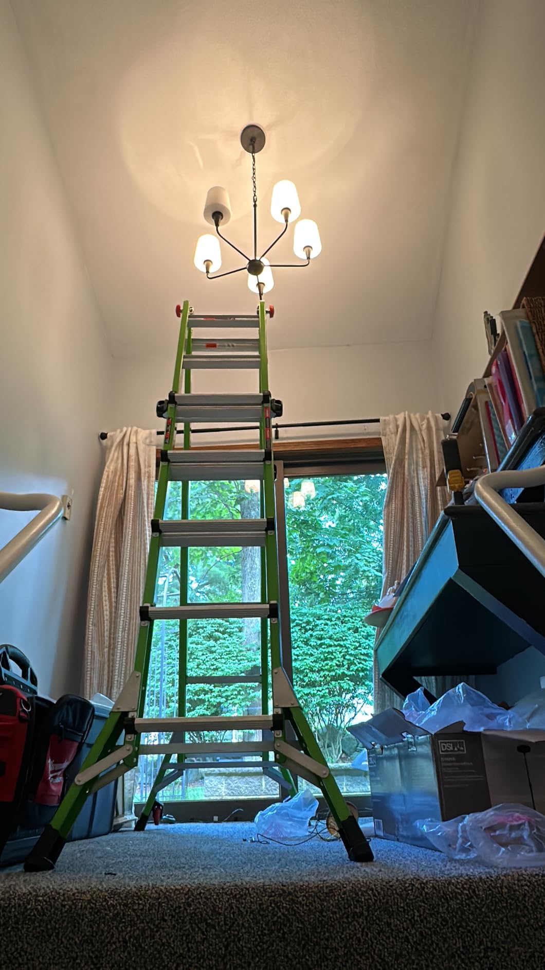 Little Giant Ladder Systems Dark Horse 2.0, M17, 17ft, Multi-Position Ladder, Fiberglass, Type 1A, 300 lbs Weight Rating, (16117-001) | Hi-Viz Green Non-Conductive Fiberglass, Multi-Position, Type IA 300 lbs. Weight Rating customer photo 1