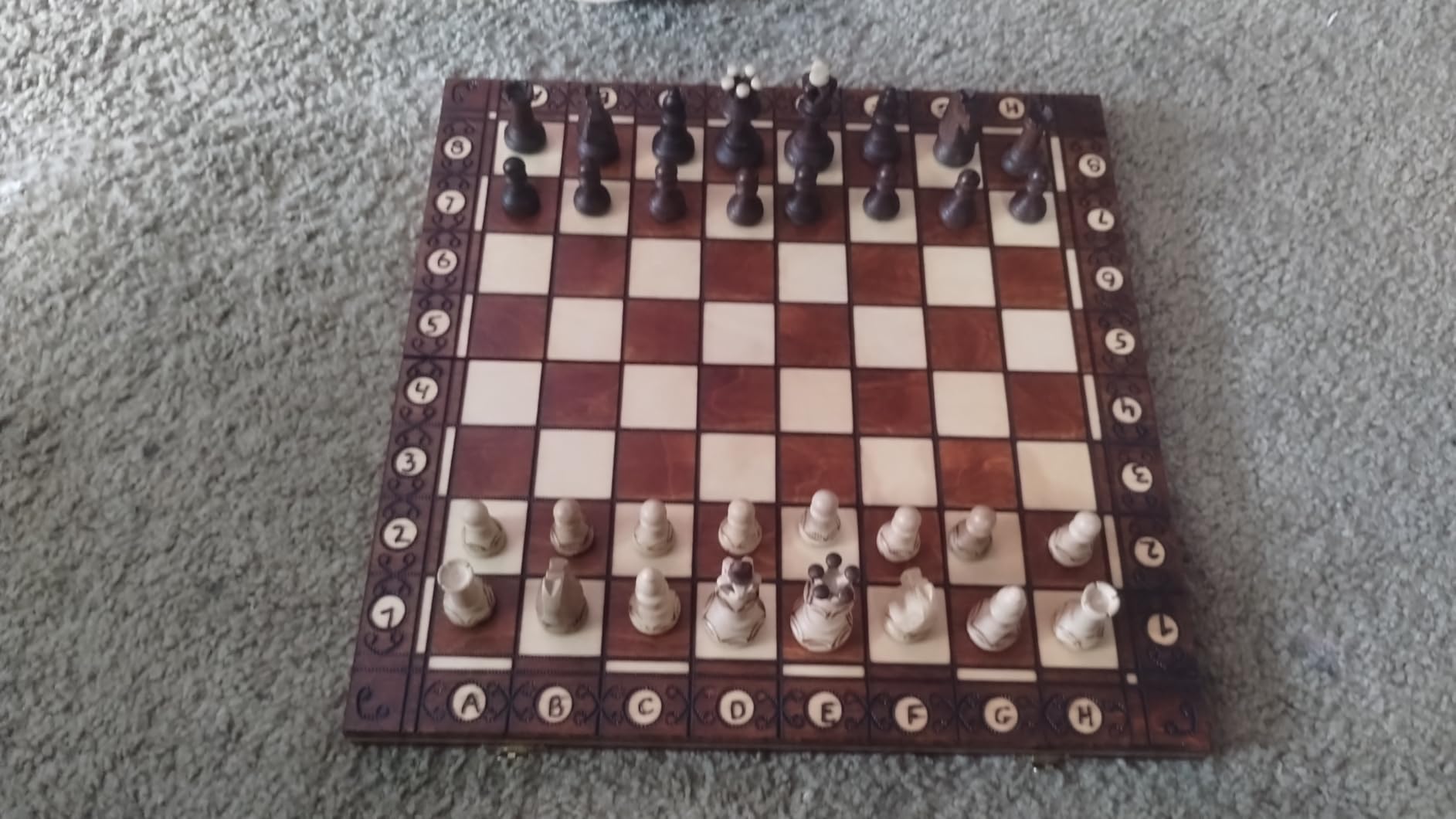 Chess and Games Shop Muba Beautiful Handcrafted Wooden Chess Set with Board and Chess Pieces - Gift idea Products (16inch (40 cm)), 1-2 Players customer photo 2