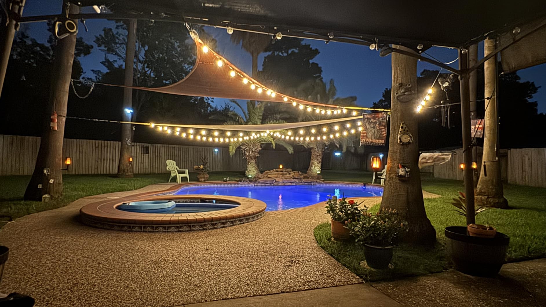 Outdoor String Lights, 55(50+5) FT 25 Bulbs IP65 Waterproof Patio Lights | Shatterproof Dimmable Hanging Connectable G40 Globe LED Outdoor Lights for Christmas, Backyard, Bistro, Porch customer photo 2