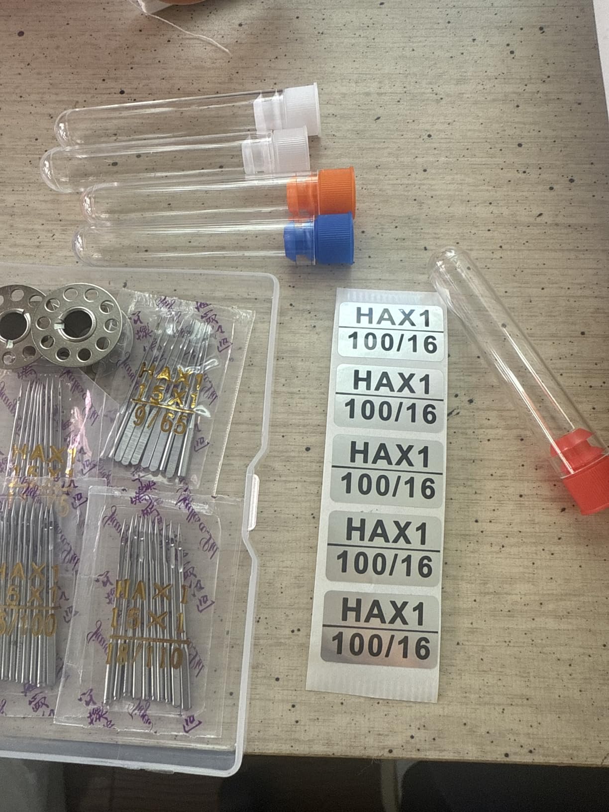 Universal Sewing Machine Needles, Sizes: 65/9, 75/11, 90/14, 100/16, 110/18 | 50-Count HAX1 Sewing Machine Needle Set customer photo 1