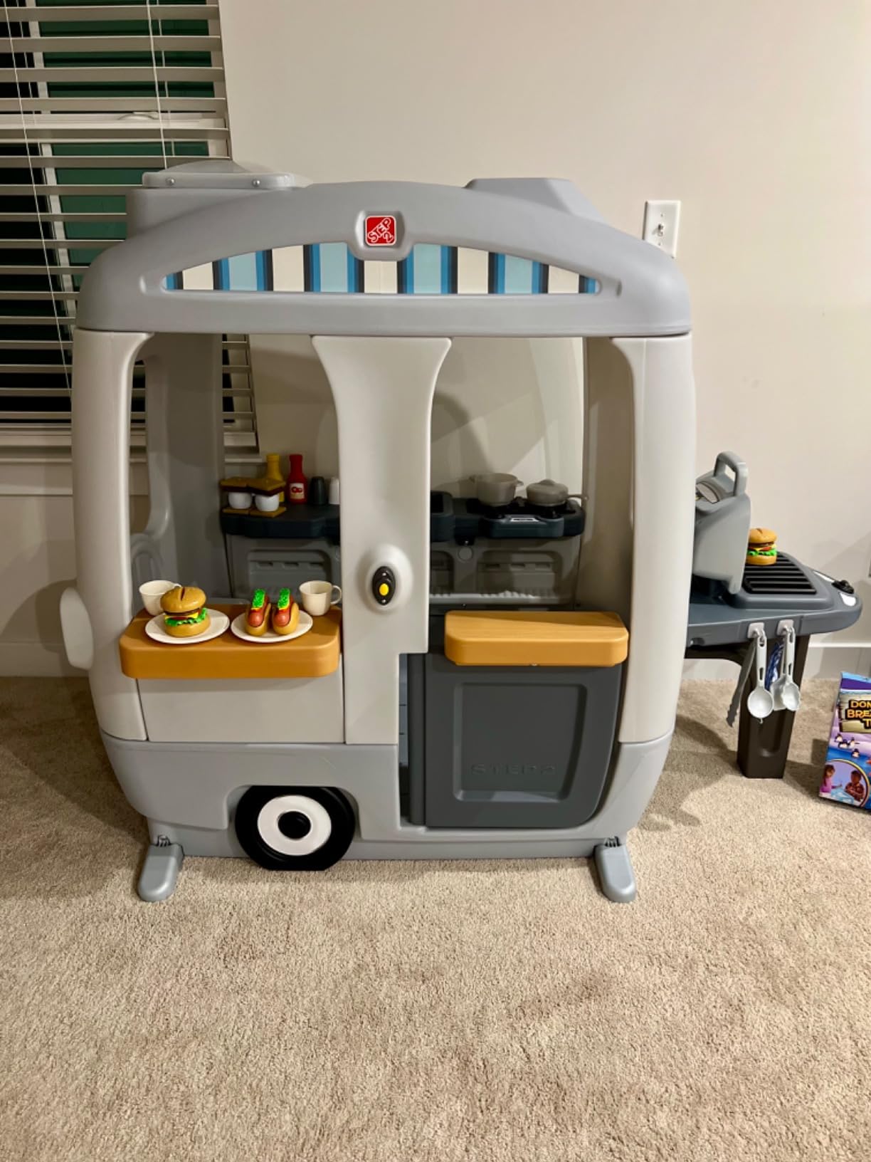 Step2 Adventure Camper Kids Playhouse, Indoor/Outdoor Playset with Kitchenette, Interactive Doorbell Sounds, 52-Piece Toy Accessories, For Toddlers 2+ Years customer photo 1