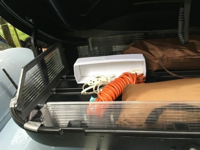 TUFFIOM 13.4 cu.ft. Rooftop Cargo Box w/Keys, Hard Shell Waterproof Travel Roof Storage Cargo Carrier Luggage Rack, 61