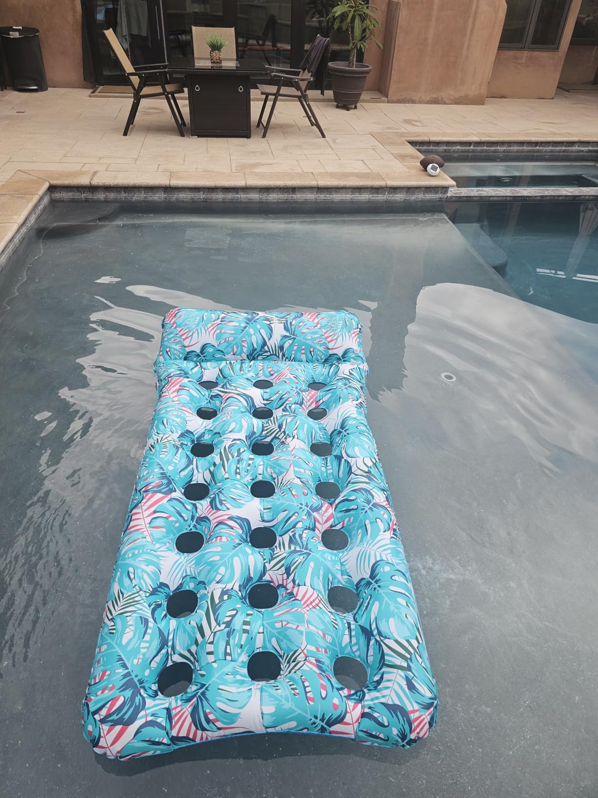 Stonful 2 Pack Inflatable Pool Floats, Cooling Pool Rafts for Adults | Thickened PVC, 21-Cooling Vents, Giant Water Loungers, Headrest, Multi-purpose Pool Floaties for Pool Party, Lake, Beach customer photo 2