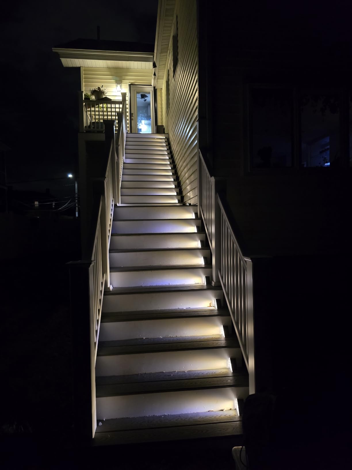 LED Solar Step Lights Waterproof Outdoor Stair Lights, Solar Deck Lights Outdoor Decor IP67 Solar Decoration Lights for Yard, Patio, Garden, Walkways 6 Pack customer photo 2