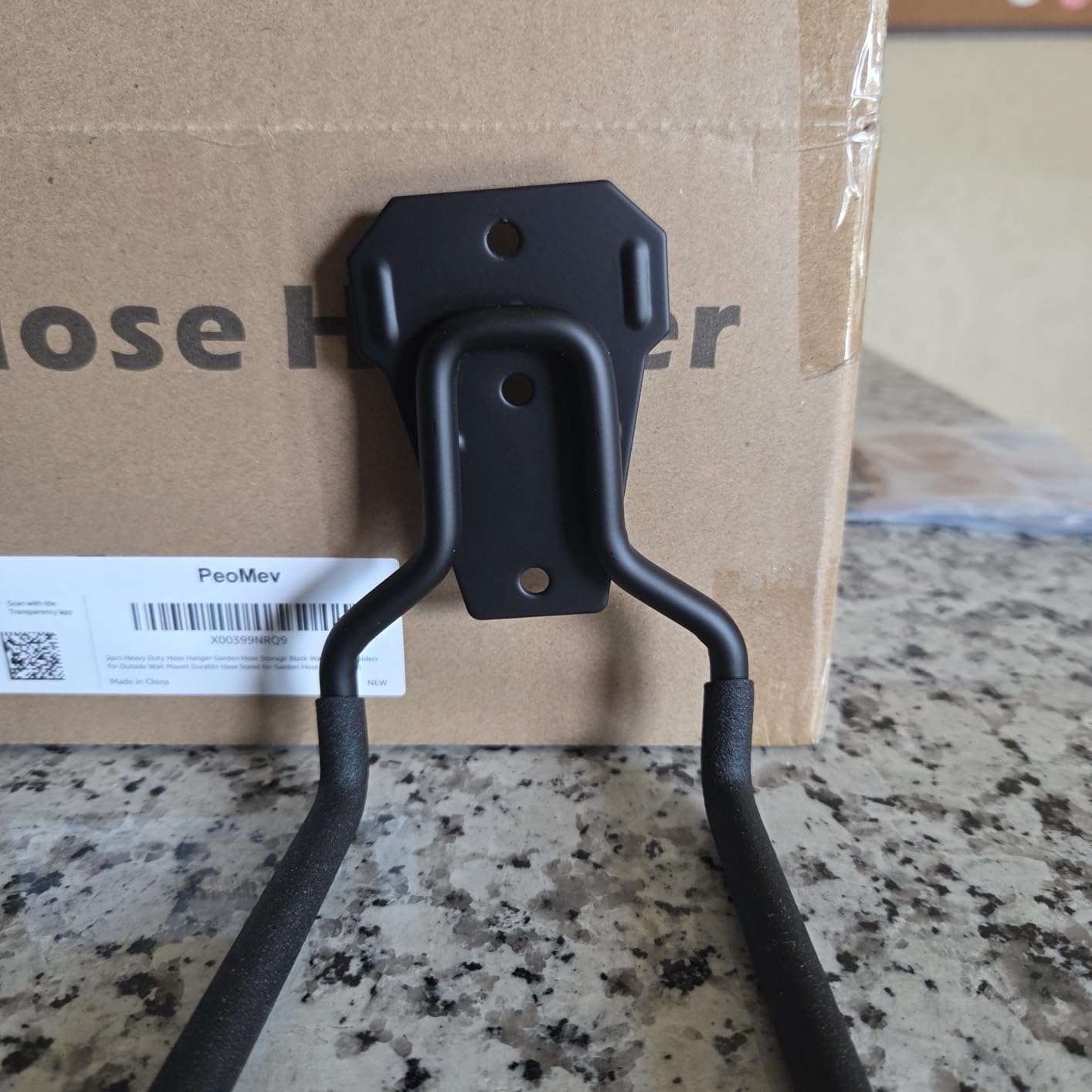 Metal Garden Hose Holder Wall Mounted Water Hose Holder for Outside Yard | Heavy Duty Hose Hanger Sturdy Hose Reel Hose Hooks for Water Hose, Extension Cords customer photo 1