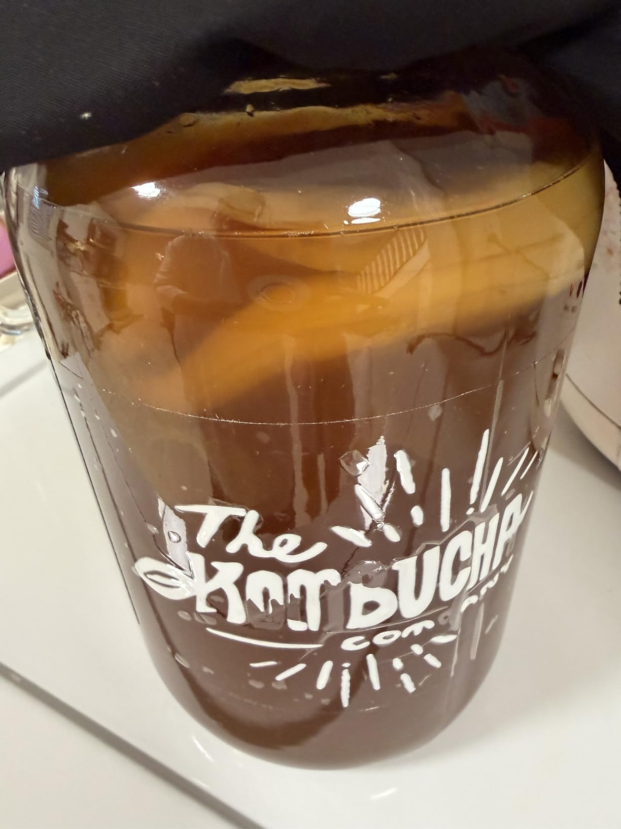 Kombucha Home Brewing Starter Kit | 5-Inch Large Scoby | Complete Kit with 16 oz Starter Tea, Brewing Jar & Supplies | Brew Unlimited Kombucha customer photo 2