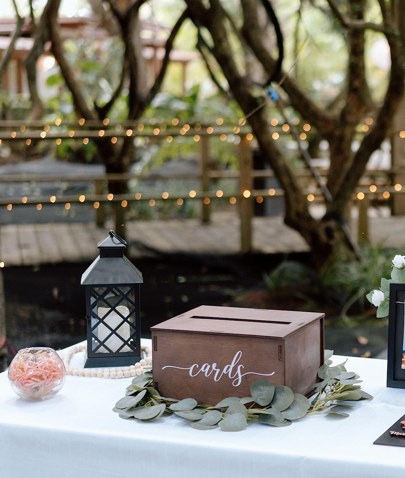 Wooden Wedding Card Box with Slot and Lid - Graduation Card Box for Party 2026, Grad Gift Money Envelope Holder for Reception customer photo 2