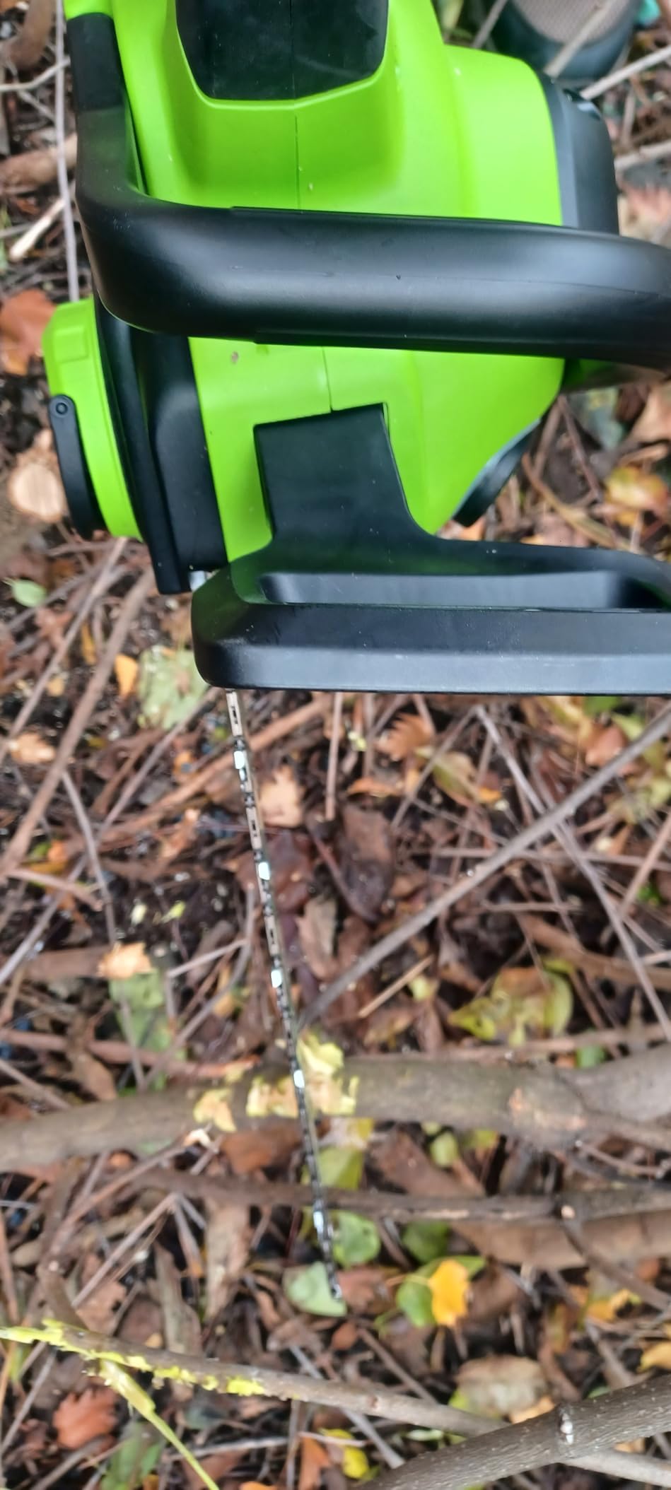 Greenworks 40V 12 in Cordless Electric Chainsaw, 2.0 Ah Battery and Charger customer photo 2