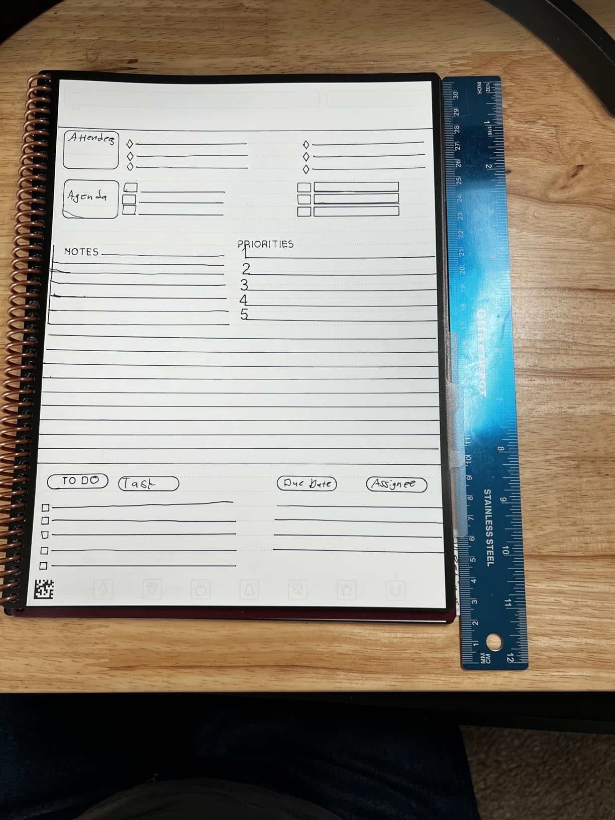 Rocketbook Multi-Subject Reusable Smart Notebook, Letter 8.5x11, Teal | 70 Lined Pages, 4 Adjustable Dividers for Organize Classes, Projects and Notes customer photo 1