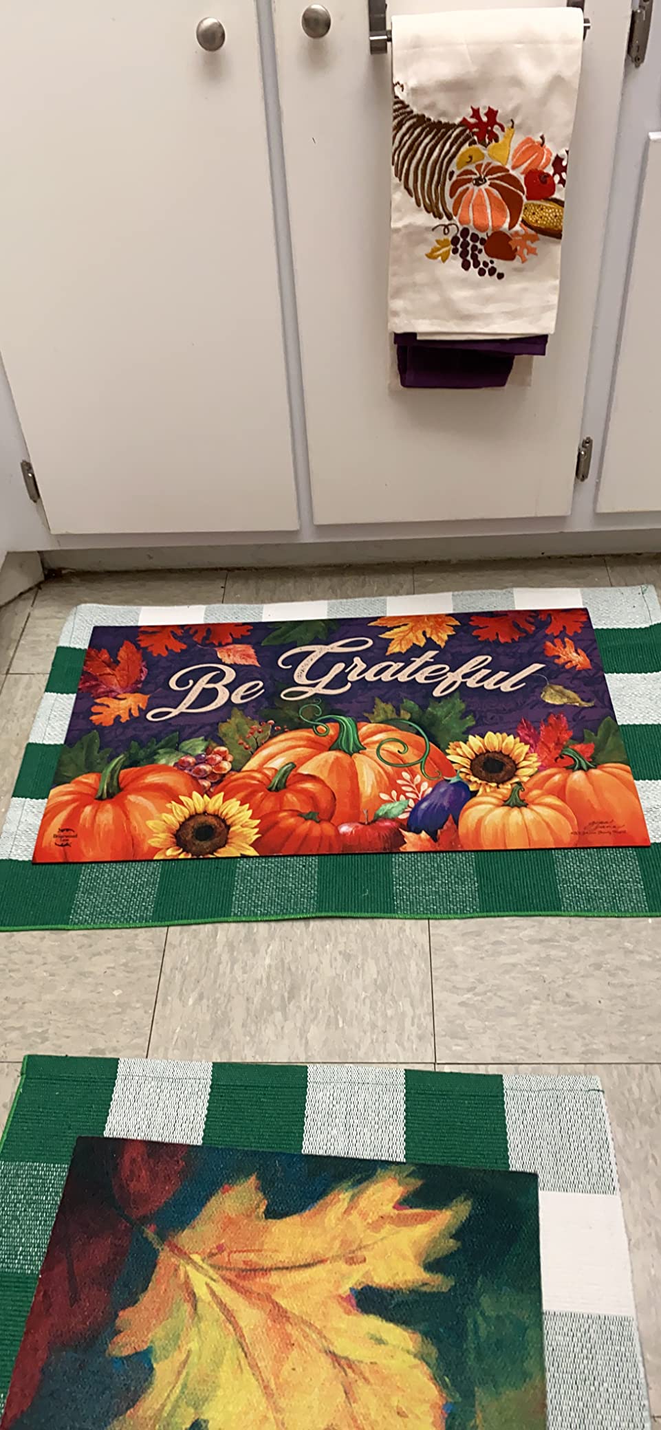 Briarwood Lane Fall Doormat 30x18 Indoor Outdoor Autumn Pumpkin Trio for Fall Doormat customer photo 2