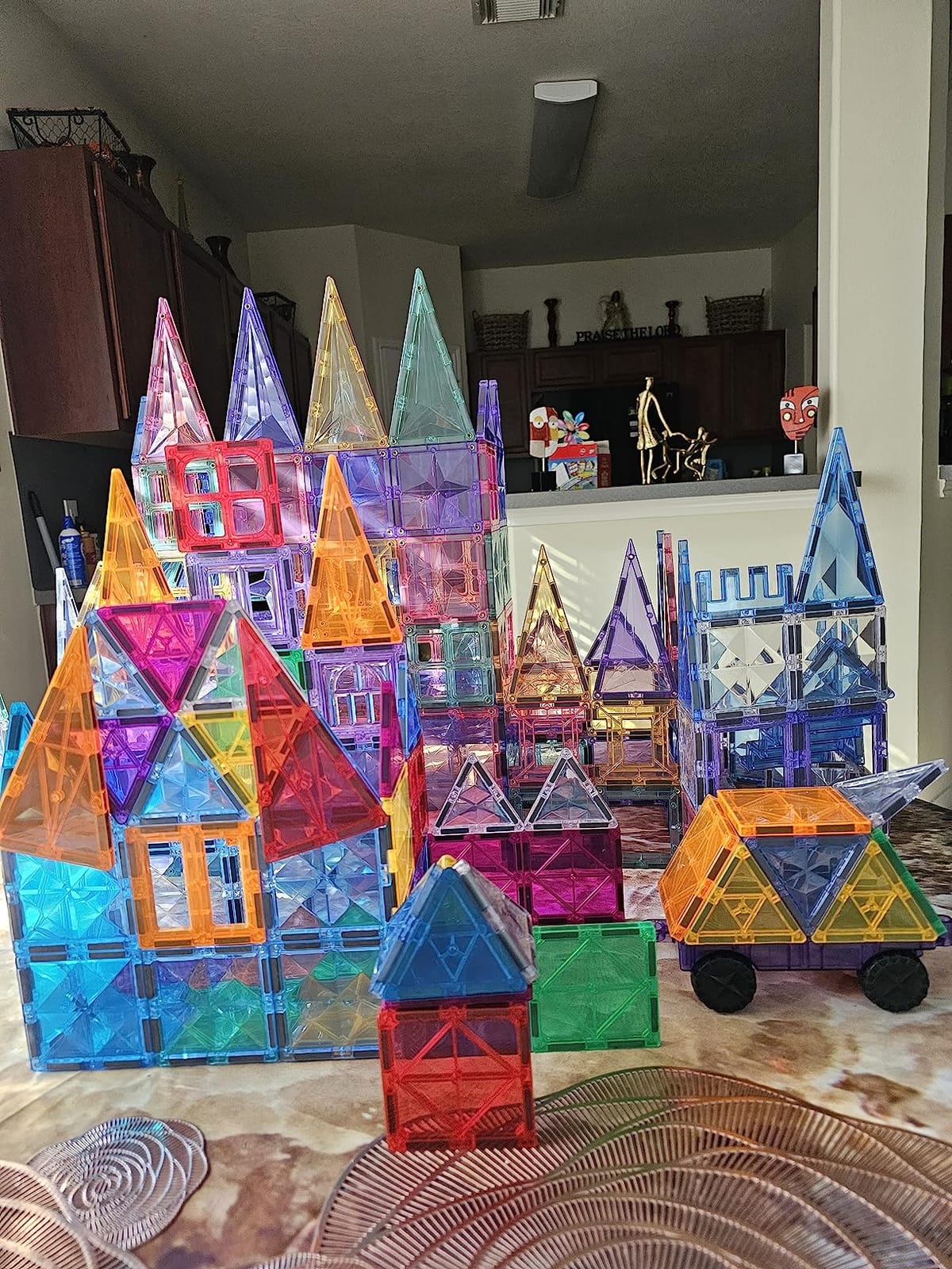 MEGAGONTILES 182PCS Premium Magnetic Tiles Set | STEM-Authenticated Magnetic Building Blocks | Educational Construction Toy for Kids Ages 3-8 (Boys & Girls) customer photo 2
