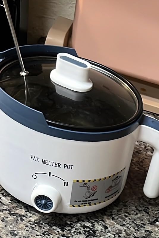 Ksedcon Electric Wax Melter for Candle Making with Pouring Spout, Non-Stick Small Candle Melting Pot customer photo 1