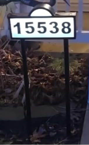 Solar House Numbers for Outside, Aqonsie Solar Powered Address Sign with Warm White & Cold White, IP65 Waterproof Solar Address Signs for Yard, LED Illuminated Plaques Wall Mounted & In Ground customer photo 1