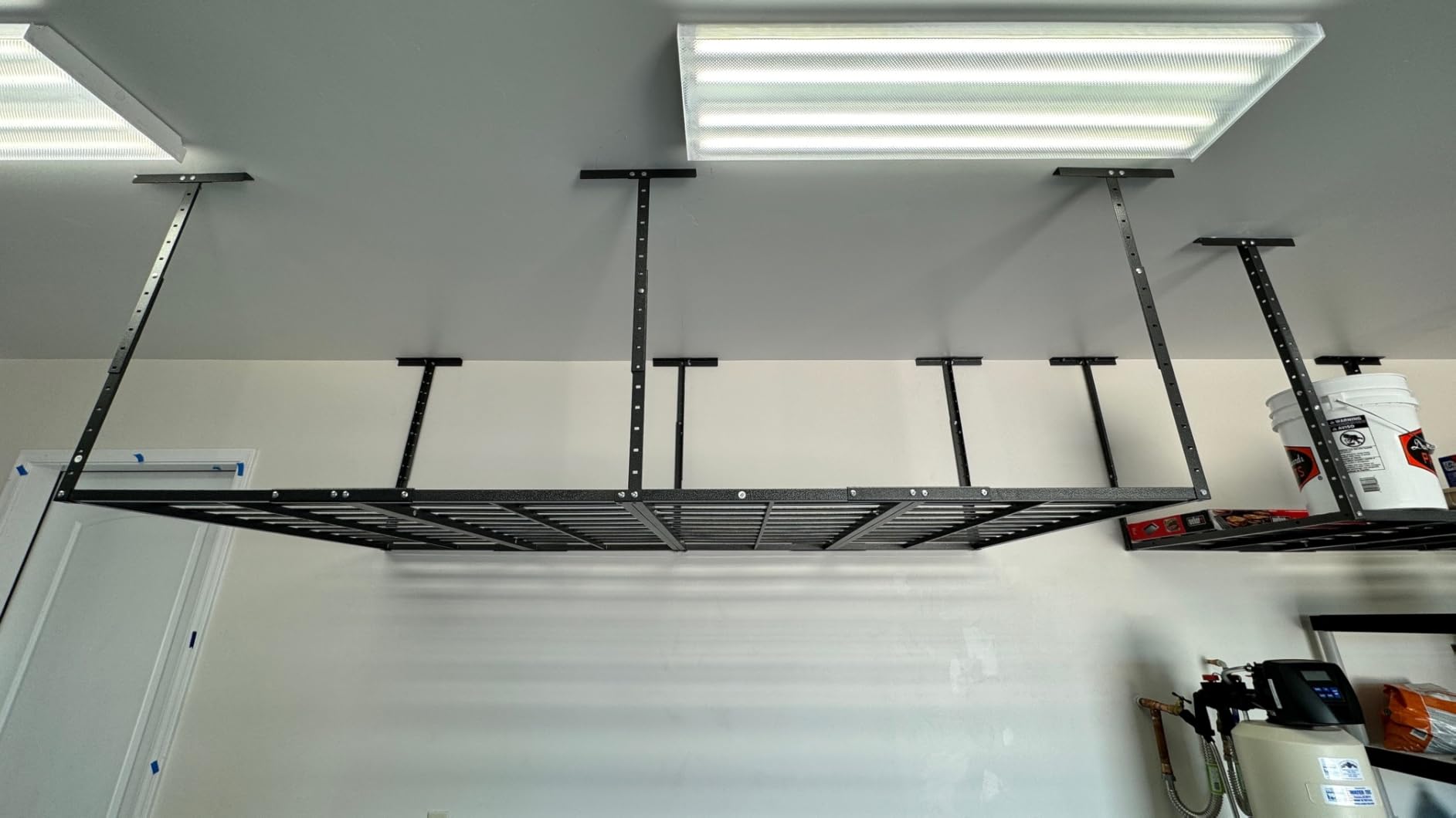 SunsGrove 4x8 Overhead Garage Storage Rack Organization, Adjustable Ceiling Mounted Storage Racks, 800LBS Weight Capacity, 22